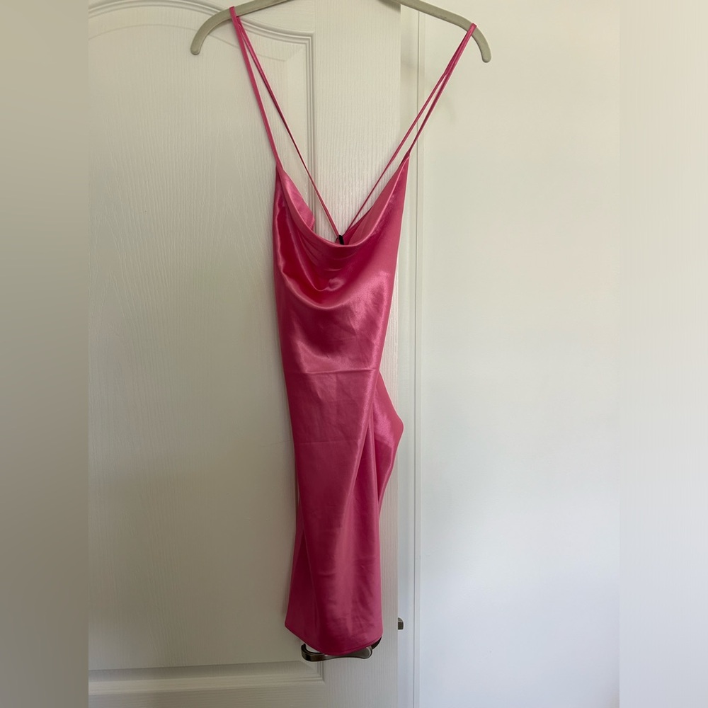 Pink Mini Silk Dress